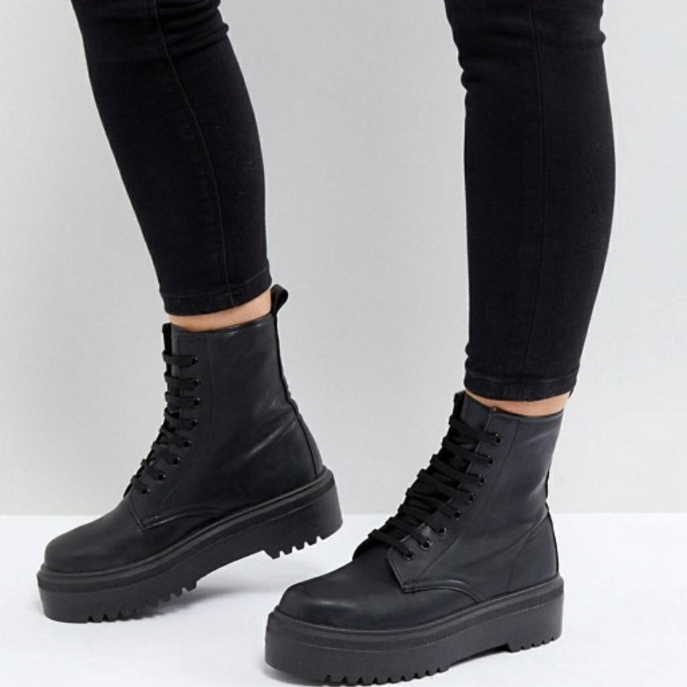 ASOS DESIGN Attitude lace up boots (NWT)